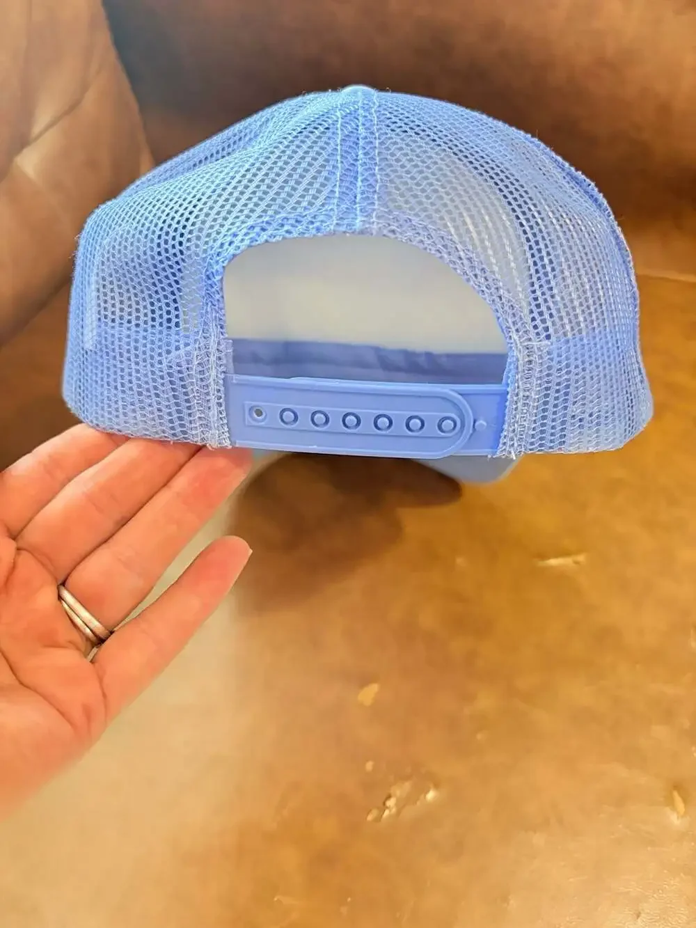 Dolly Parton Sky Blue Butterfly Graphic Mesh Trucker Hat